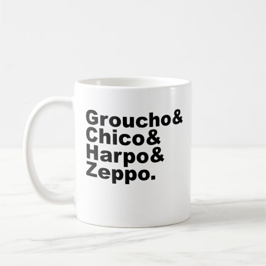 Groucho & Chico & Harpo & Zeppo Koffiemok (Links)