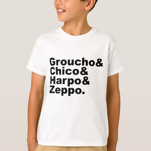 Groucho & Chico & Harpo & Zeppo T-shirt (Voorkant)