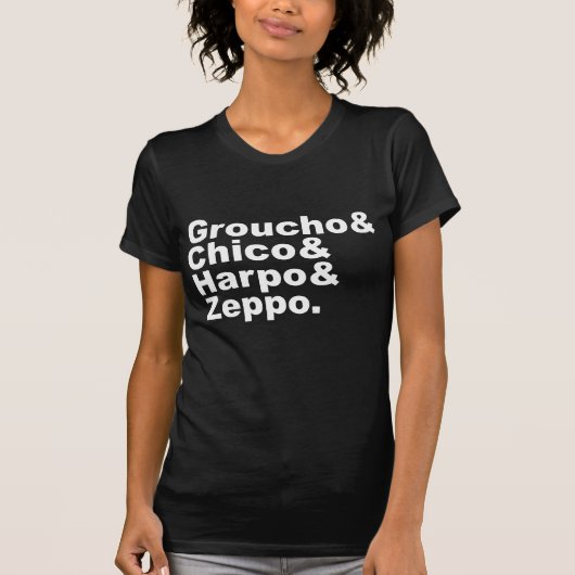 Groucho & Chico & Harpo & Zeppo T-shirt (Voorkant)