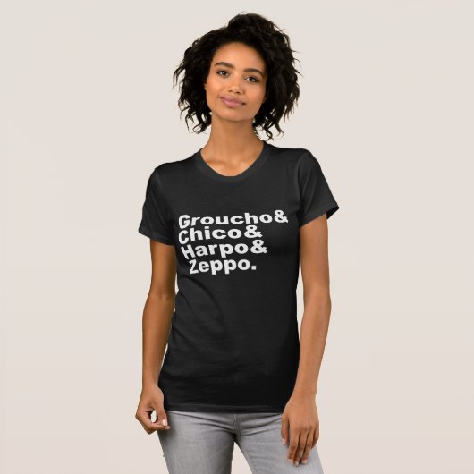 Groucho & Chico & Harpo & Zeppo T-shirt (Voorkant volledig)