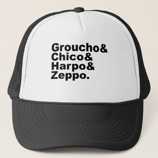 Groucho & Chico & Harpo & Zeppo Trucker Pet (Voorkant)