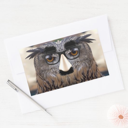 Groucho Marx Eagle Uil Rechthoekige Sticker (Envelop)