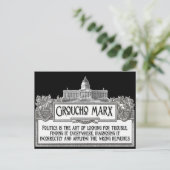 Groucho Marx over politiek Briefkaart (Staand voorkant)