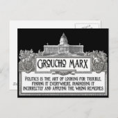 Groucho Marx over politiek Briefkaart (Voorkant / Achterkant)