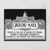 Groucho Marx over politiek Briefkaart (Voorkant)