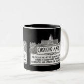 Groucho Marx over politiek Tweekleurige Koffiemok (Voorkant rechts)