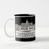 Groucho Marx over politiek Tweekleurige Koffiemok (Links)