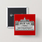 Groucho Marx over politiek Vierkante Button 5,1 Cm (Voorkant /achterkant)