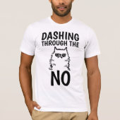 GROUCHY CAT CHRISTMAS, DASHING VIA GEEN T-SHIRTS (Voorkant)