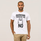 GROUCHY CAT CHRISTMAS, DASHING VIA GEEN T-SHIRTS (Voorkant volledig)