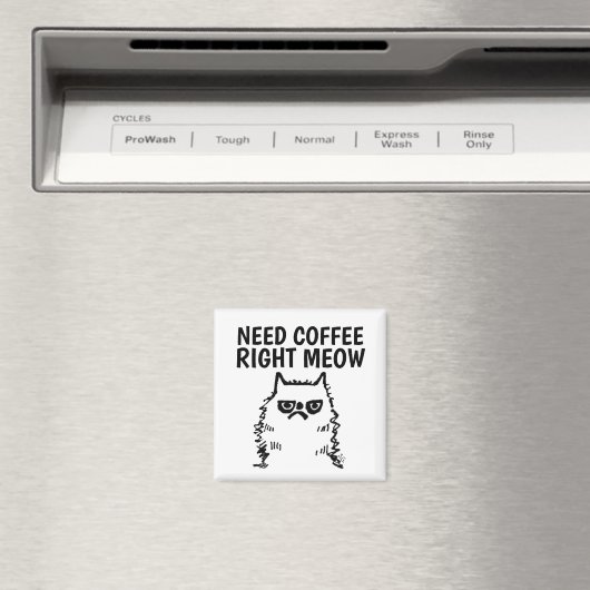 GROUCHY COFFEE CAT-MAGNETS MAGNEET (Insitu (Vaatwasser))