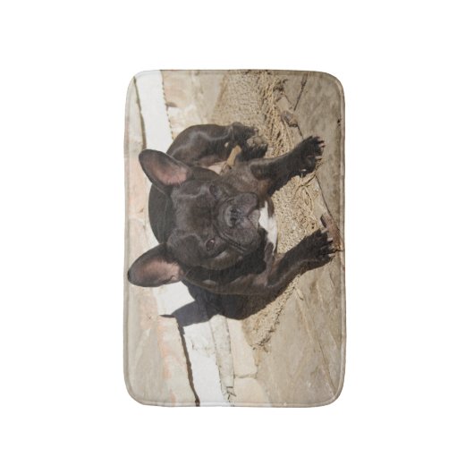 Grouchy French Bulldog Badmat (Voorkant Verticaal)