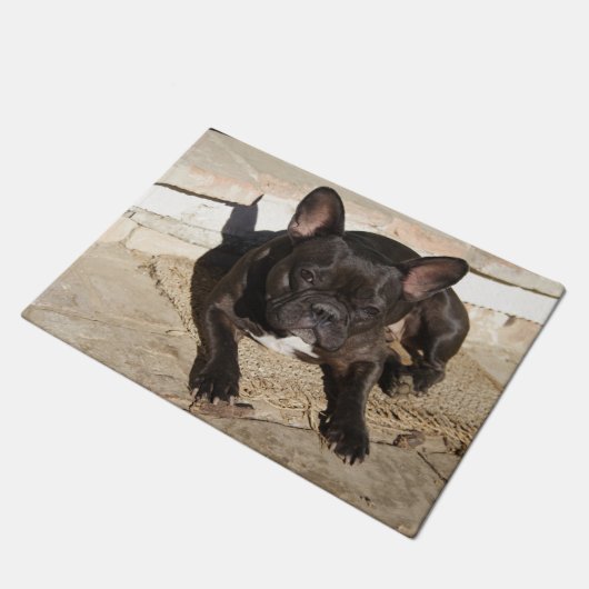 Grouchy French Bulldog Deurmat (Schuin)