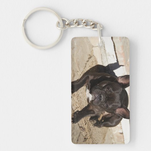 Grouchy French Bulldog Sleutelhanger (Voorkant)