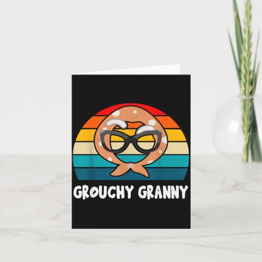 Grouchy Granny Funny Retro Vintage Kaart (Voorkant)