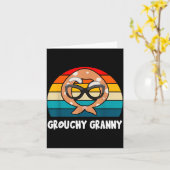 Grouchy Granny Funny Retro Vintage Kaart (Gele Bloem)