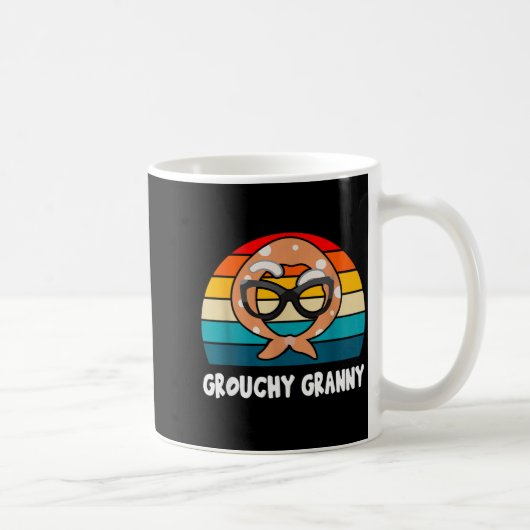 Grouchy Granny Funny Retro Vintage Koffiemok (Rechts)