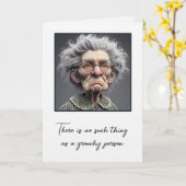 Grouchy Old Lady for Birthday Kaart (Gele Bloem)