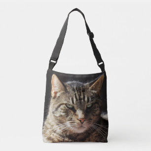 Grouchy Tabby Cat Crossbody Tas