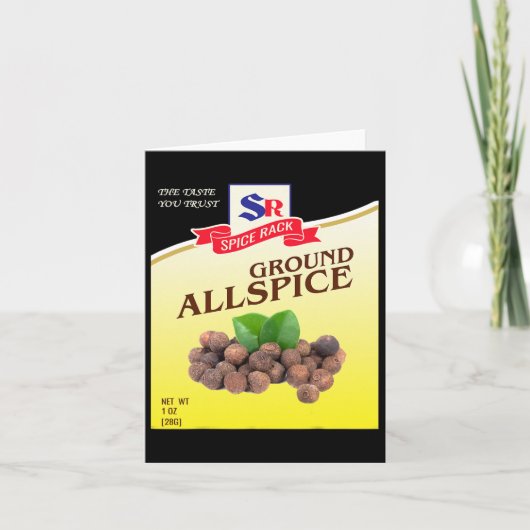 Ground Allspice Halloween Kostuum Unieke Leuke Foo Kaart (Voorkant)