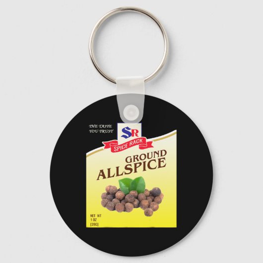 Ground Allspice Halloween Kostuum Unieke Leuke Foo Sleutelhanger (Voorkant)