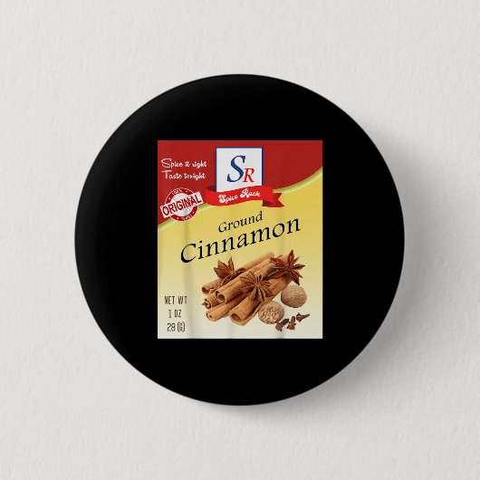 Ground Cinnamon Sce Condiment Costume Holiday Sce  Ronde Button 5,7 Cm (Voorkant)