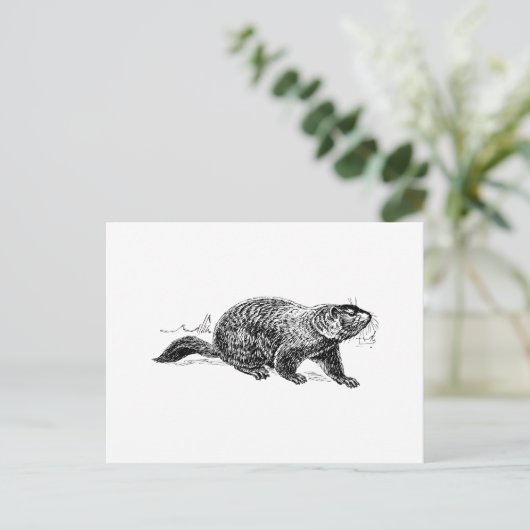 Ground Hog Briefkaart (Staand voorkant)