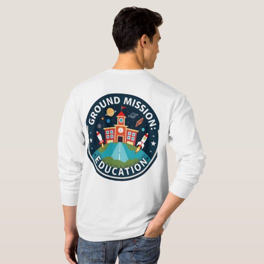 Ground Mission Learning Space Education T-shirt (Achterkant volledig)