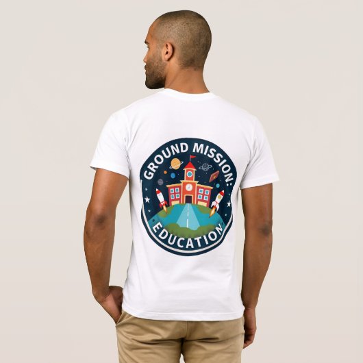 Ground Mission Learning Space Education T-shirt (Achterkant volledig)
