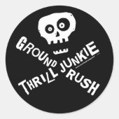 Ground Rush Skydiver Ronde Sticker (Voorkant)