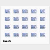 Ground Swell Hopper - Edward Hopper Vierkante Sticker (Vel)