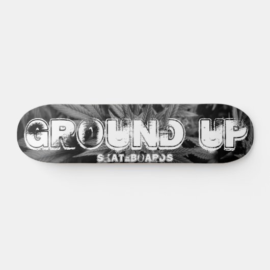 GROUND UP Zwart & Wit Skateboard Deck (Horizontaal)
