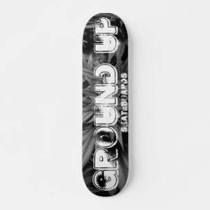 GROUND UP Zwart & Wit Skateboard Deck