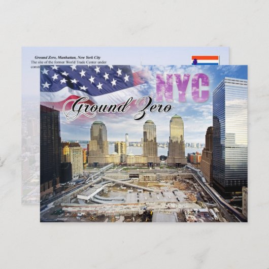 Ground Zero, Manhattan, New York City Briefkaart (Voorkant / Achterkant)