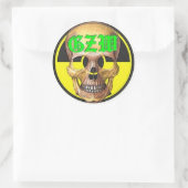 Ground Zero Warhead groene schedel Ronde Sticker (Tas)