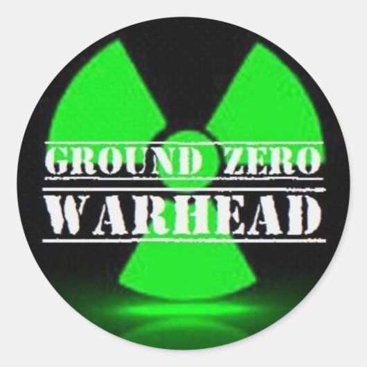 Ground Zero Warhead Ronde Sticker (Voorkant)