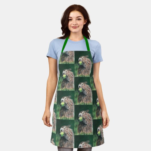  Groundhog All-Over Print Apron Schort (Gedragen)