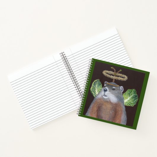 Groundhog angel notepad notebook notitieboek (Binnen)