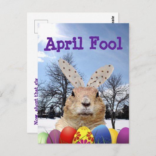 Groundhog April Fool Day Briefkaart (Voorkant / Achterkant)