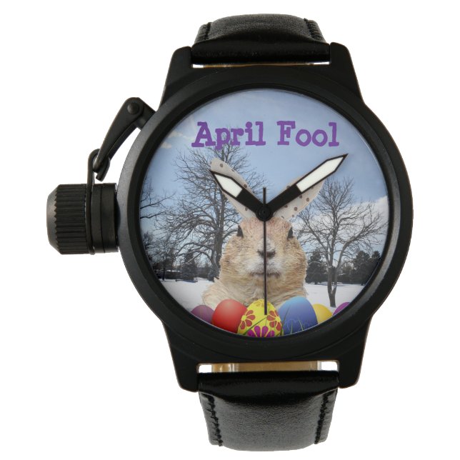 Groundhog April Fool Day Horloge (Voorkant)