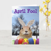 Groundhog April Fool Day Kaart (Gele Bloem)