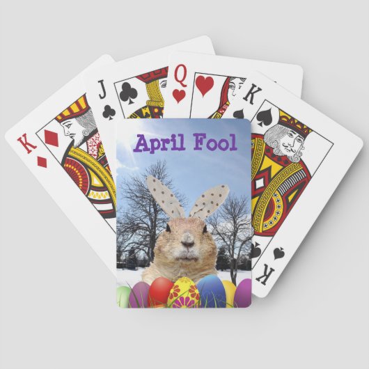 Groundhog April Fool Day Pokerkaarten (Achterkant)