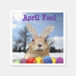 Groundhog April Fool Day Servet