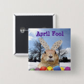 Groundhog April Fool Day Vierkante Button 5,1 Cm (Voorkant /achterkant)