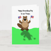Groundhog Arms Up Flag-to-Troops, Happy Ground... Kaart (Voorkant)
