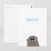 Groundhog bedankt briefkaart (Voorkant / Achterkant)