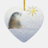 Groundhog, bevroren keramisch ornament (Voorkant)