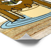 Groundhog Bookworm wacht op de lente Poster (Hoek)