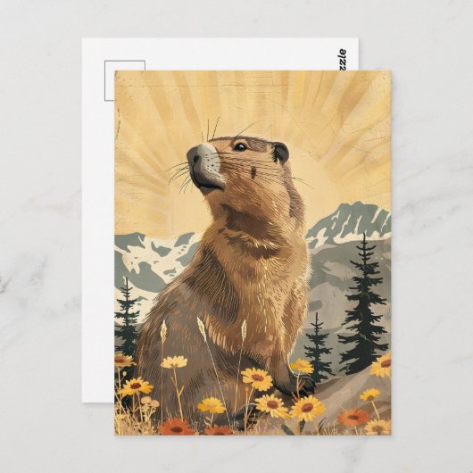 Groundhog Briefkaart (Voorkant / Achterkant)