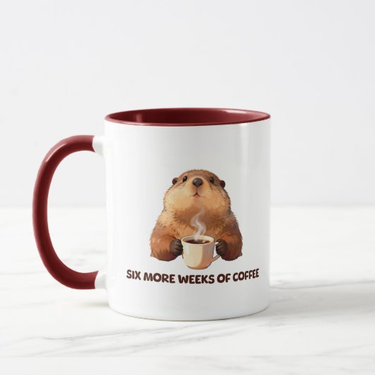 Groundhog Coffee | Zes Weken Meer Koffie Mok (Links)